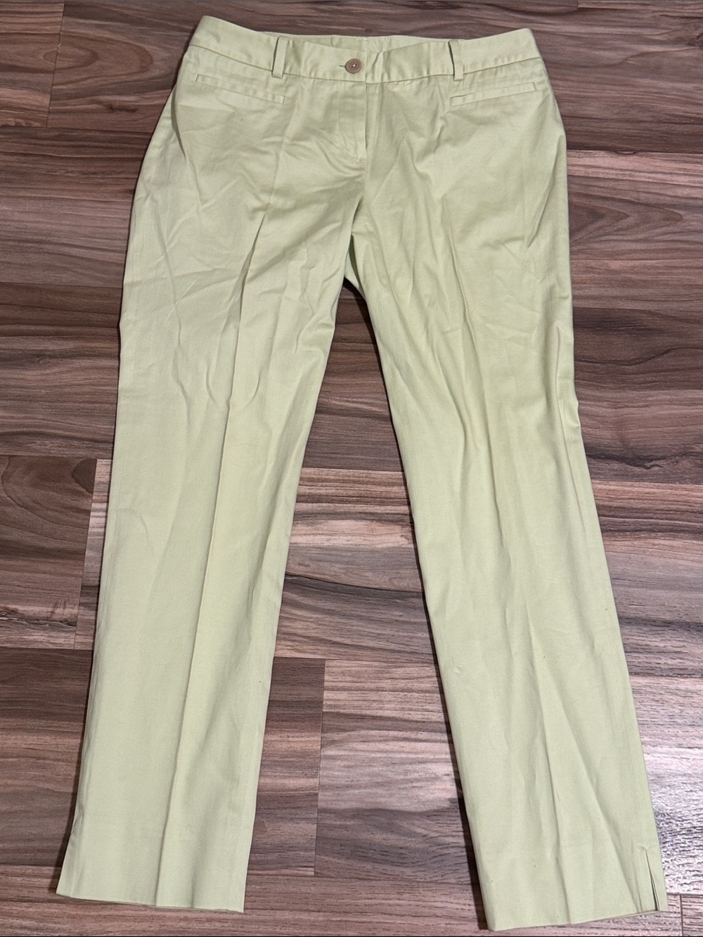 Brooks Brothers Pants Women 4 Natalie Fit Green Cotton Blend Chino Preppy